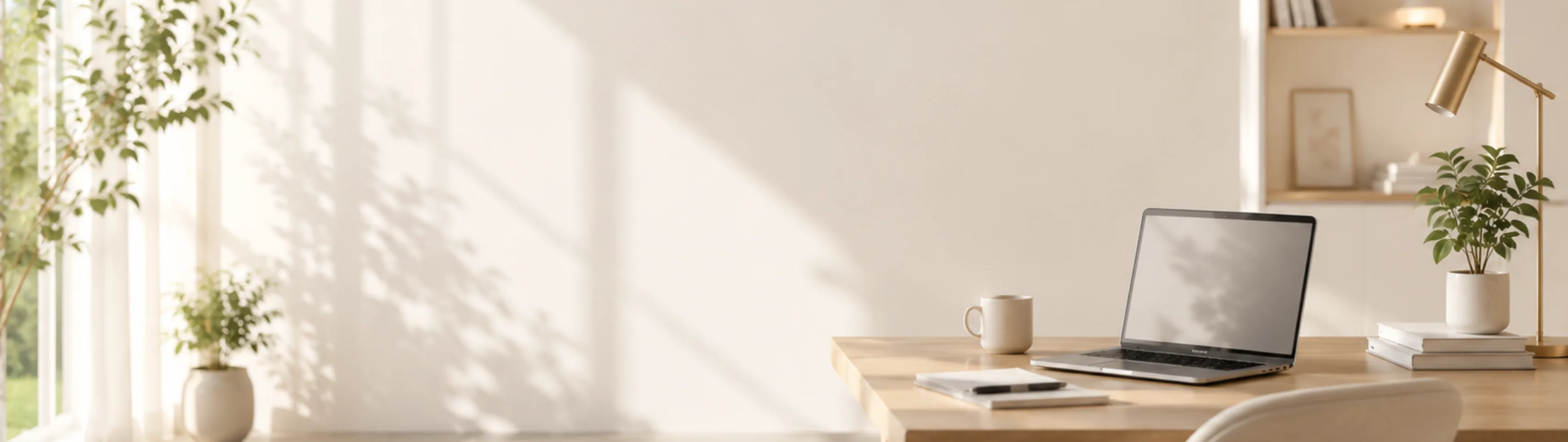 Background image of a desk and laptop for the application process section